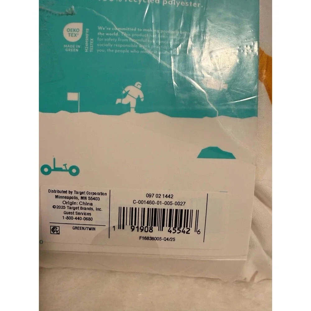 Twin Dinosaur Microfiber Kids Sheet Set Pillowfort Green 3 Piece OEKO-TEX
